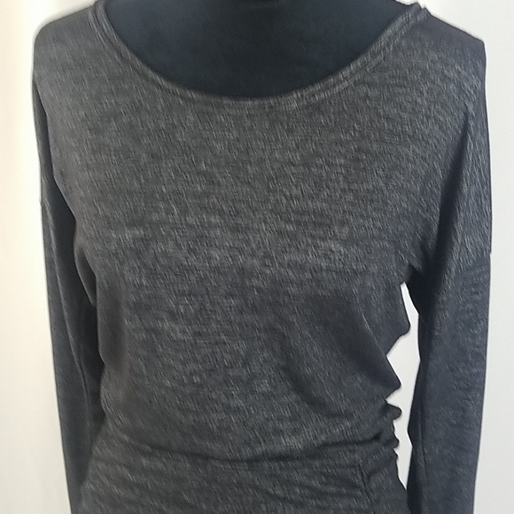 Athleta women XS long sleeve Tulip dress ruched Athleisure above knee minimalist - Picture 3 of 7